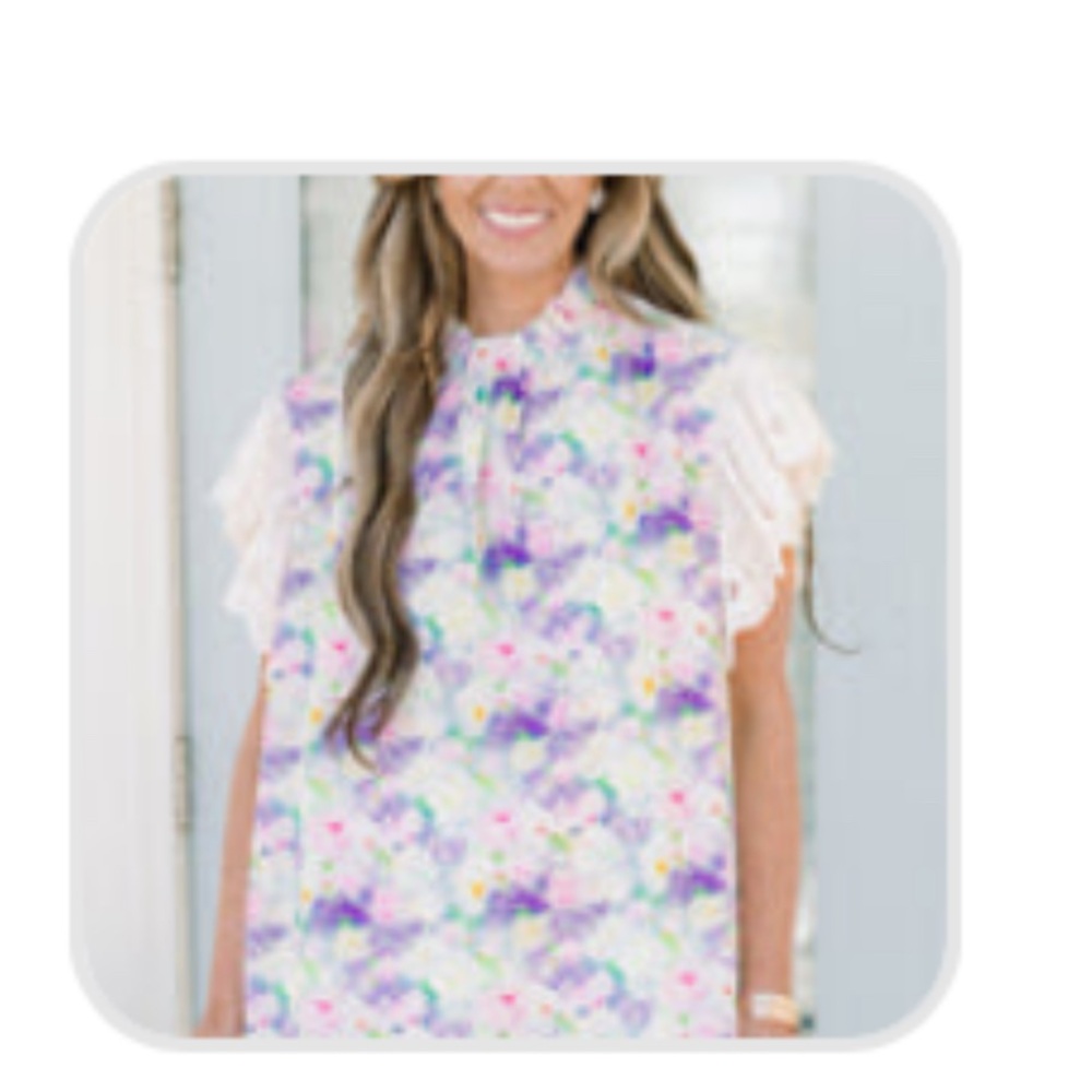 Chic Soul Floral Ruffle Sleeve Blouse